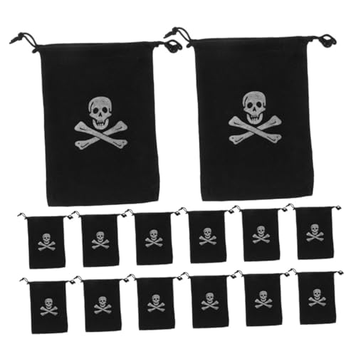 CIMAXIC 24st Piraten-aufbewahrungstasche Piraten-münzenbeutel Halloween-piratentaschen Halloween-taschen Mit Kordelzug Piratenbeutel Mit Kordelzug Piraten-thementaschen Polyester Black CIMAXIC 24st Piraten-aufbewahrungstasche Piraten-münzenbeutel Halloween-piratentaschen Halloween-taschen Mit Kordelzug Piratenbeutel Mit Kordelzug Piraten-thementaschen Polyester Black von CIMAXIC