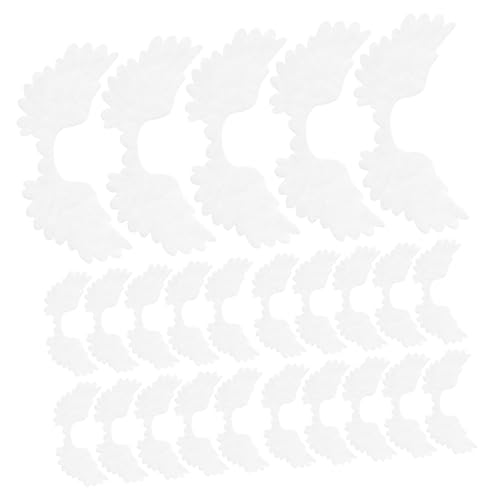 CIMAXIC 25 Stück Haarspangenzubehör für Engelsflügel Aufnäher DIY Kleidung Dekoration Märchenkostüm dekorative Applikationen Kleideraufnäher Kostüm-Patch- Filzstoff Weiß von CIMAXIC