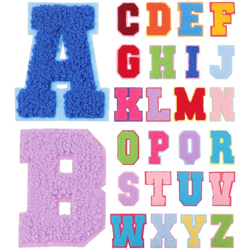 CIMAXIC 26 Stück Buchstaben-Stoffetikett stoffaufkleber Kleidungsreparatur Kleidungsdekoration bestickt Brief Nähprodukte Buchstaben aufbügeln kreative buchstabenpatches Handtuchstickerei von CIMAXIC