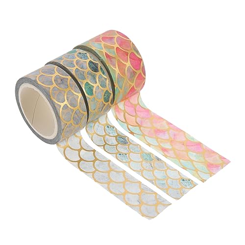CIMAXIC 3 Rollen Heißpräge-taschenband Fotoalbum Sammelalbum Diy Klebeband Scrapbooking Aufkleber Dekorative Bänder Albumbänder Scrapbook-materialien Klebebänder Für Handkonten Papier von CIMAXIC
