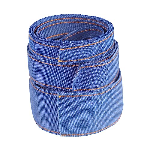 CIMAXIC 3 Stück Jeansstreifen Tuch Blau Nähen Stoff Dickes Band Jeansschleife Fleckband Jeansband Basteln Dekoratives Band Material Für Haarschmuck Bekleidungszubehör Blue Denim von CIMAXIC