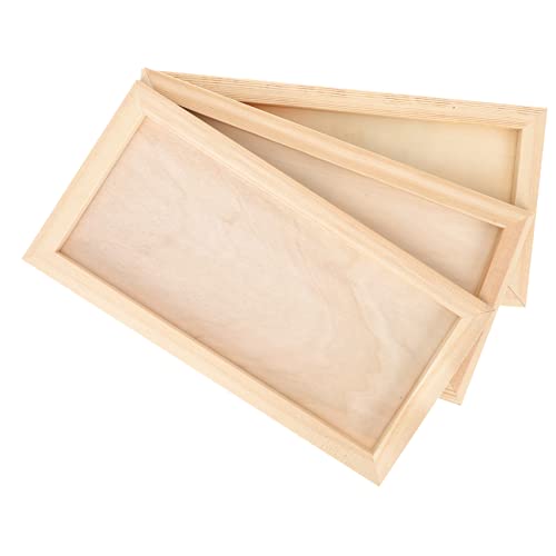 CIMAXIC 3 Stück Kinderspiele Ton Malrahmen selber machen Bastelmaterial malen bastelset basteln für bilderrahmen Kunstrahmen für Kleinkinder DIY rahmen hölzern Khaki von CIMAXIC