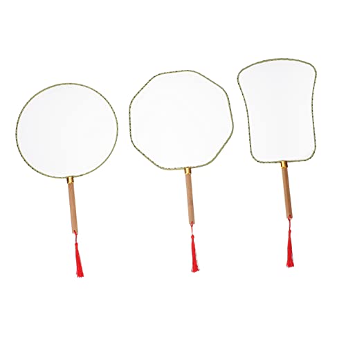CIMAXIC 3 Stück Teiliges Diy Malfächer Rund Blanko Handfächer mit Holzgriff Langlebig Leicht Tragbar für Kreative Bastelarbeiten und Handgemalte Kunstprojekte Zufällige CIMAXIC 3 Stück Teiliges Diy Malfächer Rund Blanko Handfächer mit Holzgriff Langlebig Leicht Tragbar für Kreative Bastelarbeiten und Handgemalte Kunstprojekte Zufällige von CIMAXIC