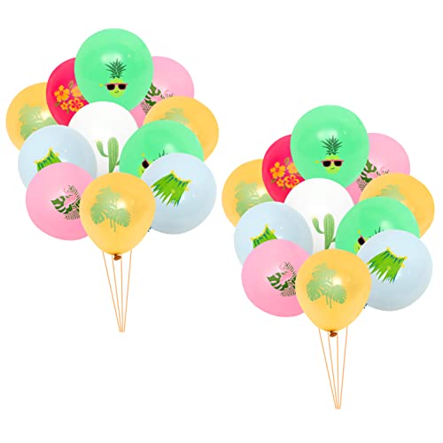 CIMAXIC 30 Stück Kaktus Ballon Dekorationen Geburtstagsballon Hawaii Latexballons Luftballons Ballon Dekoration Hawaii Partyballons Feierballon Hochzeitsballon Emulsion von CIMAXIC