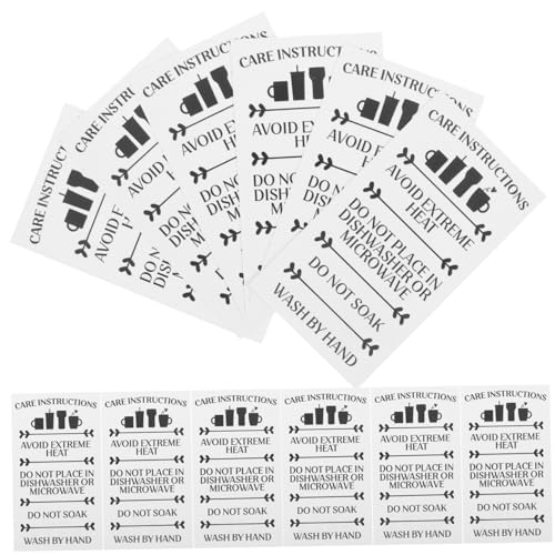 CIMAXIC 30 Stück Pflegeanleitungskarte glastasse glasbecher für Party Anweisung Schild Stichworte pokale Etikett Registerkarten Tassen Anleitung Pflegekarten Tasse Pflegekarten Papier von CIMAXIC