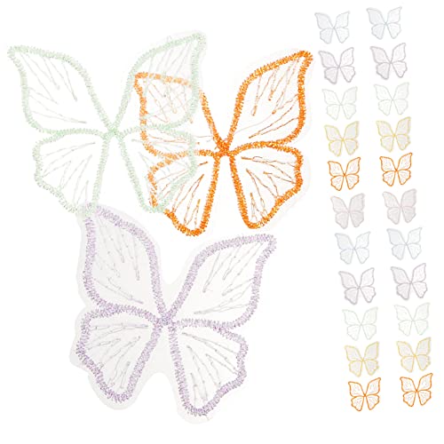 CIMAXIC 30 Stück Schmetterlingsaufkleber schmetterlingsflügel Erwachsene Kostüm Schmetterlingshandwerk Schmetterlingsmantelflecken Schmetterlingsflecken Applikationen Organza CIMAXIC 30 Stück Schmetterlingsaufkleber schmetterlingsflügel Erwachsene Kostüm Schmetterlingshandwerk Schmetterlingsmantelflecken Schmetterlingsflecken Applikationen Organza von CIMAXIC
