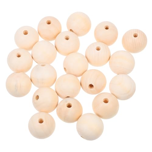 CIMAXIC 30Stücke Natürliche Holzperlen für DIY Schmuck Unvollendete Runde Perlen zum Basteln von Anhängern und Ornamenten für Handwerksprojekte und Dekoration CIMAXIC 30Stücke Natürliche Holzperlen für DIY Schmuck Unvollendete Runde Perlen zum Basteln von Anhängern und Ornamenten für Handwerksprojekte und Dekoration von CIMAXIC