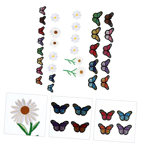CIMAXIC 33 Stück Gemischte Patch-Aufkleber embroidery bügel accessoires beschläge Dekorative Aufnäher Stickpatches Stickapplikationen aus Stoff Kleideraufnäher Patch aufnähen Polyester von CIMAXIC