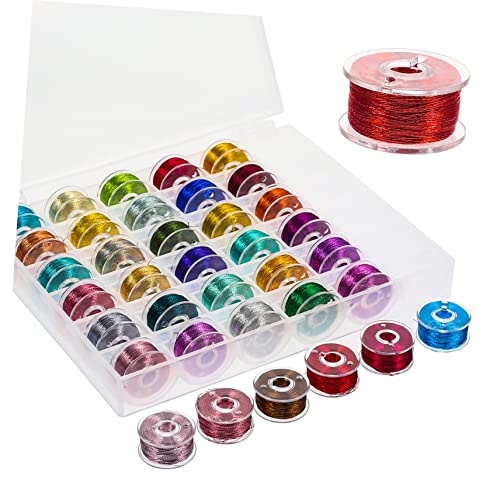 CIMAXIC 36 Rollen Gold- und Silberfaden weißes Stickgarn bunt Stickerei Spulen Kreuzstich Nähenvorräte Nähgarn für zu Hause metallisches Stickgarn Nähfäden für Nähmaschinen Polyester CIMAXIC 36 Rollen Gold- und Silberfaden weißes Stickgarn bunt Stickerei Spulen Kreuzstich Nähenvorräte Nähgarn für zu Hause metallisches Stickgarn Nähfäden für Nähmaschinen Polyester von CIMAXIC