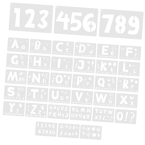 CIMAXIC 36 Stück Malvorlage aus Kunststoff Schablonen für Kuchenbuchstaben Alphabet Malerei Malschablonen Malvorlagen Brief Wand Schablonen zum Malen auf Holz Nummer Schablone Plastik Weiß CIMAXIC 36 Stück Malvorlage aus Kunststoff Schablonen für Kuchenbuchstaben Alphabet Malerei Malschablonen Malvorlagen Brief Wand Schablonen zum Malen auf Holz Nummer Schablone Plastik Weiß von CIMAXIC