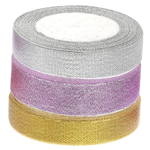 CIMAXIC 3Rollen Geschenkband Glitzernde Dekobänder für DIY Handwerk Geschenkverpackungen und Dekorationen CIMAXIC 3Rollen Geschenkband Glitzernde Dekobänder für DIY Handwerk Geschenkverpackungen und Dekorationen von CIMAXIC