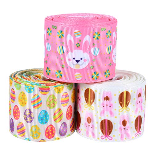 CIMAXIC 3Rollen Geschenkband für Ostern DIY Band mit Häschen Design Breit für Geschenkverpackungen und Bastelprojekte Langlebig und Praktisch Yards CIMAXIC 3Rollen Geschenkband für Ostern DIY Band mit Häschen Design Breit für Geschenkverpackungen und Bastelprojekte Langlebig und Praktisch Yards von CIMAXIC