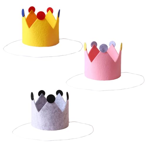 CIMAXIC 3St Junge Krone kappe partyhüte party decoration Geburtstagskappen für Kinderparty Mädchenkrone Kopfschmuck zum Kindergeburtstag Party-Kopfschmuck Dickes Filztuch CIMAXIC 3St Junge Krone kappe partyhüte party decoration Geburtstagskappen für Kinderparty Mädchenkrone Kopfschmuck zum Kindergeburtstag Party-Kopfschmuck Dickes Filztuch von CIMAXIC