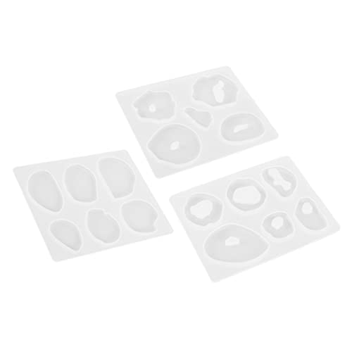 CIMAXIC 3Stücke DIY Silikonformen Für Unregelmäßige Anhänger Schmuckherstellung Epoxidharz Gießformen Für Bastelprojekte Zubehör Für Handarbeiten von CIMAXIC