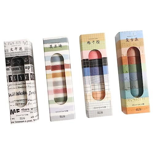 CIMAXIC 4 Boxen Klebriges Papierband Abdeckband Für Diy Dekoratives Klebeband Für Sammelalbum Diy Klebeband Diy Liefert Scrapbook-washi-tape Hübsches Washi-tape Japanisches Papier Colorful von CIMAXIC