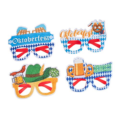 CIMAXIC 4 Paare Oktoberfest Brillen Teiliges Party Accessoire mit Lustigen Designs für Feiern Karneval und Fotorequisiten für Erwachsene und Strapazierfähig und Bequem CIMAXIC 4 Paare Oktoberfest Brillen Teiliges Party Accessoire mit Lustigen Designs für Feiern Karneval und Fotorequisiten für Erwachsene und Strapazierfähig und Bequem von CIMAXIC