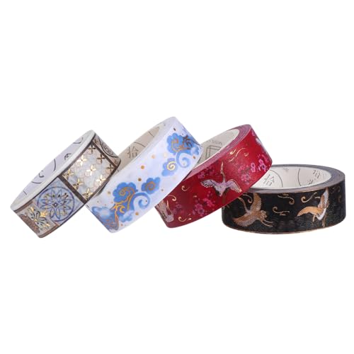 CIMAXIC 4 Rollen Heißpräge-washi-tape Dekoratives Washi Tape Washi-tape-aufkleber Fotoalbumband Geschenkverpackungsband Tagebuch-dekorband Dekoratives Klebeband Selber Machen Papier CIMAXIC 4 Rollen Heißpräge-washi-tape Dekoratives Washi Tape Washi-tape-aufkleber Fotoalbumband Geschenkverpackungsband Tagebuch-dekorband Dekoratives Klebeband Selber Machen Papier von CIMAXIC