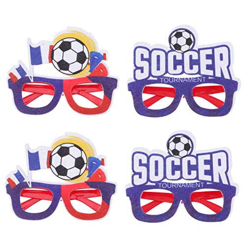 CIMAXIC 4 Stück Fußball-fan-brille-requisiten Sonnenbrille Für Kinder Sportbrillen Partyhüte Für Kinder Mini-grammophon Sportsonnenbrillen Für Kinder Filzstoff Fußballpokal von CIMAXIC