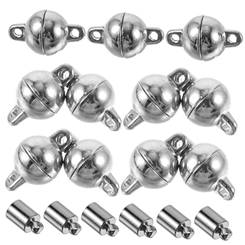 CIMAXIC 40 Stück Armband Halskette Zubehör Schmuck Reiz Anschlüsse Halsketten Stecker Geformt Verschlüsse Magnetverschluss Selber Machen Armbandanschluss Legierung Silber von CIMAXIC