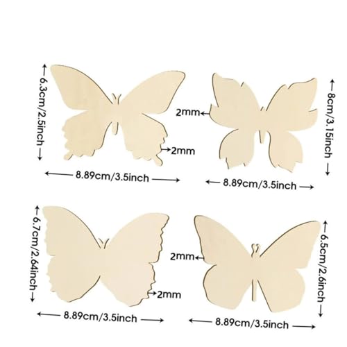 CIMAXIC 40 Teiliges Blanko Zeichenstück Schmetterlings Set Schmetterlingsspielzeug Schmetterlingsdekorationen Schmetterlingspapier Schmetterlingsbasteln Künstliche Schmetterlinge von CIMAXIC