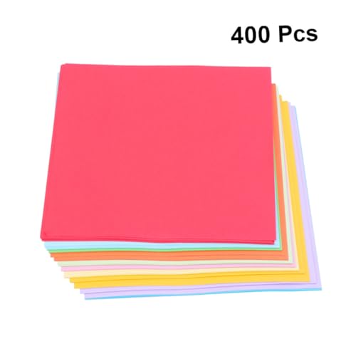 CIMAXIC 400 Blatt Klapppapier Baupapier verschiedene Farben Pastell farbig Herstellung quadratisches Faltpapier manifold origami Kopierpapier Kinderhandarbeitspapier von CIMAXIC