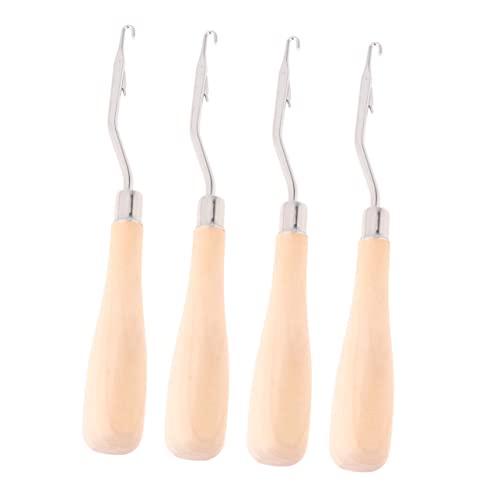 CIMAXIC 4Stücke Knüpfhaken mit Holzgriff Handgefertigte Stricknadeln für Teppichreparatur für Bastelprojekte und Weihnachten CIMAXIC 4Stücke Knüpfhaken mit Holzgriff Handgefertigte Stricknadeln für Teppichreparatur für Bastelprojekte und Weihnachten von CIMAXIC
