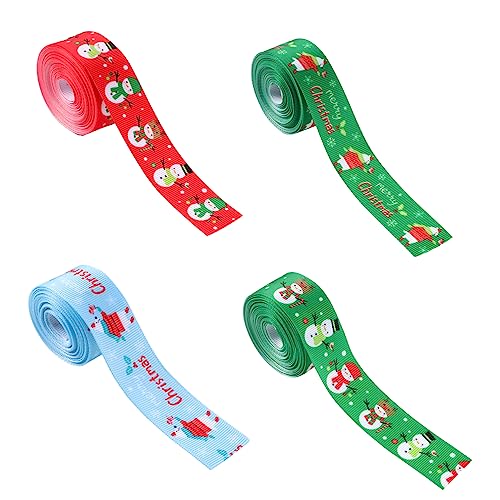 CIMAXIC 4Stücke Weihnachtsverpackungsband Handgefertigtes Geschenkband für Bastelprojekte Dekoration für Weihnachten Geburtstagsgeschenke und Mehr Gemischte Farben CIMAXIC 4Stücke Weihnachtsverpackungsband Handgefertigtes Geschenkband für Bastelprojekte Dekoration für Weihnachten Geburtstagsgeschenke und Mehr Gemischte Farben von CIMAXIC