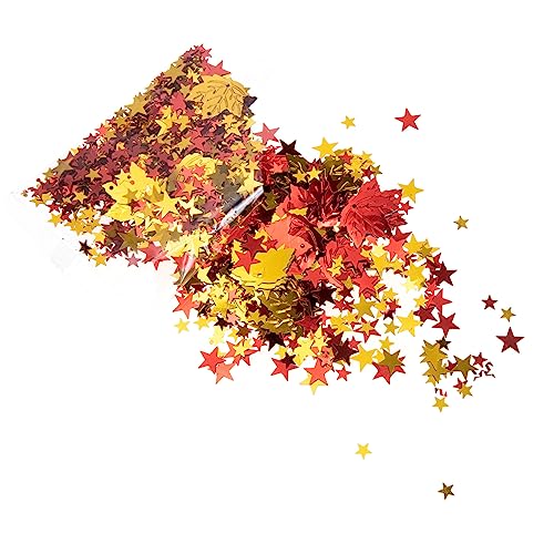 CIMAXIC 4Taschen Ahornblatt Konfetti Glitzernde Pailletten für Hochzeitsfeiern und Partydekoration für Feste Geburtstage und Jubiläen Material Langlebig und Formstabil CIMAXIC 4Taschen Ahornblatt Konfetti Glitzernde Pailletten für Hochzeitsfeiern und Partydekoration für Feste Geburtstage und Jubiläen Material Langlebig und Formstabil von CIMAXIC