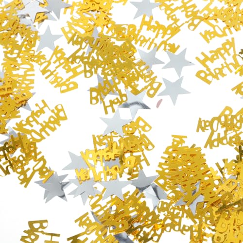 50g Happy Birthday Gold Konfetti Party Dekorationen 5 Beutel für Geburtstag Tisch Streu 50g Happy Birthday Gold Konfetti Party Dekorationen 5 Beutel für Geburtstag Tisch Streu von CIMAXIC