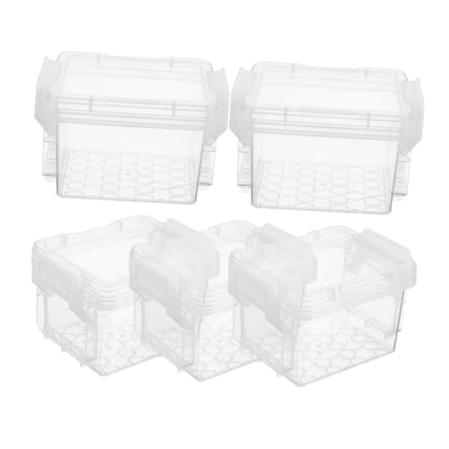 CIMAXIC 5 Stück Kleine Plastik Organizer für Schmuck Nähbedarf und Bürozubehör Tragbare Klarsichtbehälter für Zuhause und Reisen von CIMAXIC
