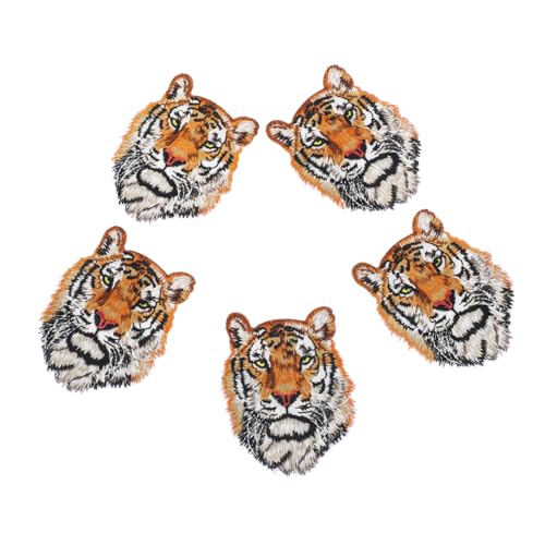 CIMAXIC 5 Stück Tigerkopf Aufnäher Gestickte Stoffpatches für DIY Kleidung Vielseitige Reparatur und Dekorationsmöglichkeiten für Taschen Hüte und Mehr CIMAXIC 5 Stück Tigerkopf Aufnäher Gestickte Stoffpatches für DIY Kleidung Vielseitige Reparatur und Dekorationsmöglichkeiten für Taschen Hüte und Mehr von CIMAXIC