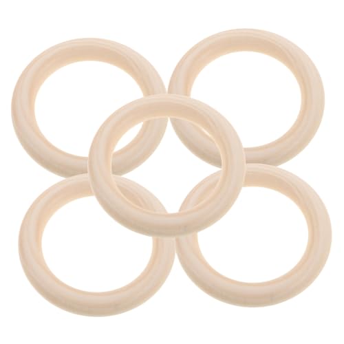 CIMAXIC 5 Stück Unfertige Holzringe: 100 Mm Holzringe Für Diy-projekte – Naturholzkreise Für Makramee-schmuck-bastelbedarf CIMAXIC 5 Stück Unfertige Holzringe: 100 Mm Holzringe Für Diy-projekte – Naturholzkreise Für Makramee-schmuck-bastelbedarf von CIMAXIC