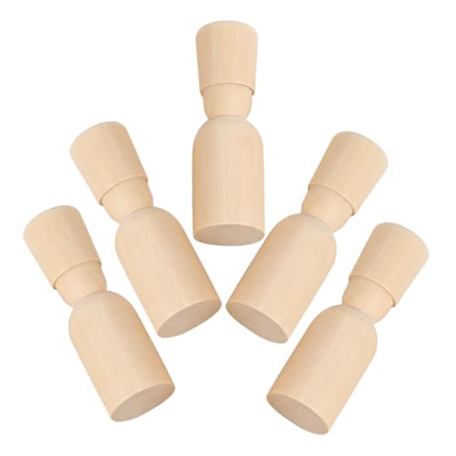 CIMAXIC 5 Stück Unlackierte Holzfiguren für DIY Peg Dolls zum Bemalen und Basteln Robuste Holzpuppen für Kreativität und Spiel für Kunstprojekte und Dekoration CIMAXIC 5 Stück Unlackierte Holzfiguren für DIY Peg Dolls zum Bemalen und Basteln Robuste Holzpuppen für Kreativität und Spiel für Kunstprojekte und Dekoration von CIMAXIC