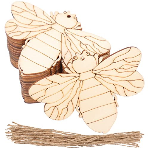 CIMAXIC 50 Sätze Holzstückchen Bienenform Unvollendete Holz Bastelverzierung für DIY für Malen Zeichnen und Basteln Leicht und Tragbar für CIMAXIC 50 Sätze Holzstückchen Bienenform Unvollendete Holz Bastelverzierung für DIY für Malen Zeichnen und Basteln Leicht und Tragbar für von CIMAXIC