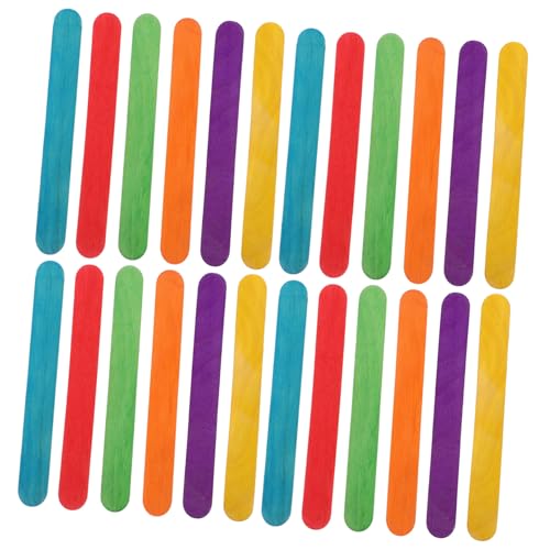 CIMAXIC 50 Stück Bunte Bastelhölzer für Diy Projekte Farbenfrohe Eisstiele für Kreative Bastelarbeiten für Familie von CIMAXIC