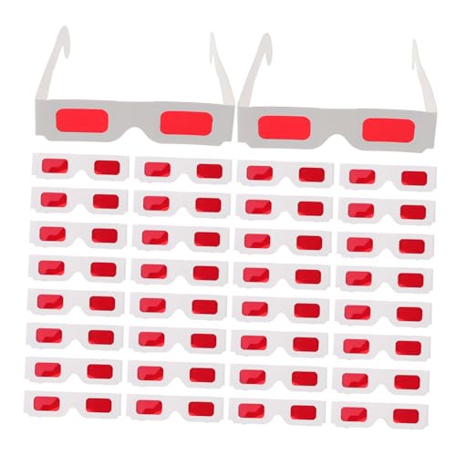 CIMAXIC 50 Stück Movie Glasses Rote Brillen für Leichtes Design Komfortable Passform Farbige Kinobrille für Valentinstag Party Unterhaltung Zuhause CIMAXIC 50 Stück Movie Glasses Rote Brillen für Leichtes Design Komfortable Passform Farbige Kinobrille für Valentinstag Party Unterhaltung Zuhause von CIMAXIC