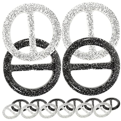 CIMAXIC 50 Stück Schal-Clip-Ringe summer clothes sommerklamotten Kleidung Clipringe für T-Shirts Schalclips und Ringe für Damen runder Schnallenknopf Hemdverschlussring Stifte Black von CIMAXIC