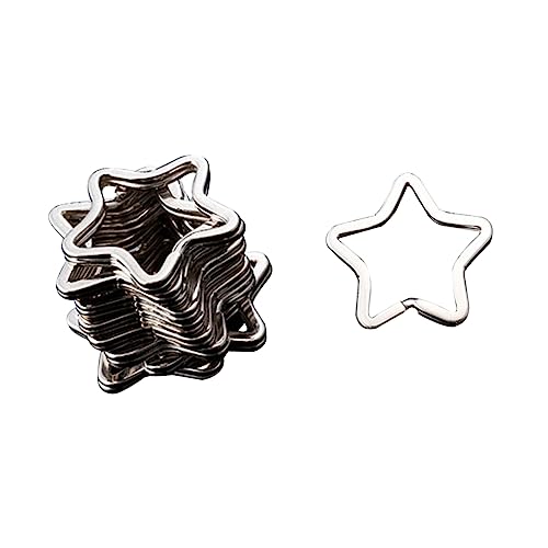 CIMAXIC 50 Stück Schlüsselanhänger Ring schlüsselkette schlüsselanhänger seat schlusselketten schlüsselanhänger kette key chains anahtarlık geteilter Schlüsselring Schlüsselbund Silver von CIMAXIC