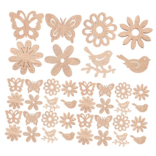 CIMAXIC 50 Stück Unbehandelte Holzblumen und Schmetterlinge Diy Holzverzierungen für Bastelprojekte Hochzeiten und Home Decor Verschiedene Formen Langlebig und Kinderfreundlich CIMAXIC 50 Stück Unbehandelte Holzblumen und Schmetterlinge Diy Holzverzierungen für Bastelprojekte Hochzeiten und Home Decor Verschiedene Formen Langlebig und Kinderfreundlich von CIMAXIC