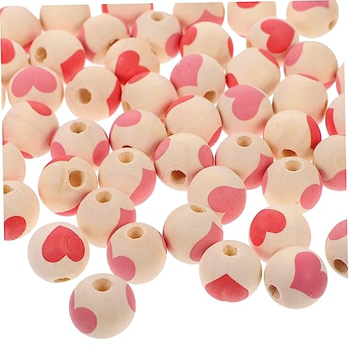 CIMAXIC 50Stücke DIY Holzperlen Herzmuster für Schmuckherstellung Romantische Perlen für Armbänder Kunsthandwerk Rote Pinke Perlen für Valentinstag Deko CIMAXIC 50Stücke DIY Holzperlen Herzmuster für Schmuckherstellung Romantische Perlen für Armbänder Kunsthandwerk Rote Pinke Perlen für Valentinstag Deko von CIMAXIC