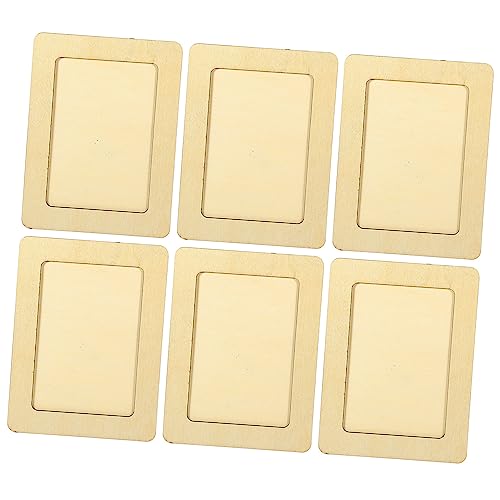 CIMAXIC 6 Stück Bilderrahmen bastelset basteln für fotorahmen set Bastelsets für Kinderhandwerk Ton fotorahmen DIY materialien DIY-Material für Fotorahmen Holz Beige von CIMAXIC