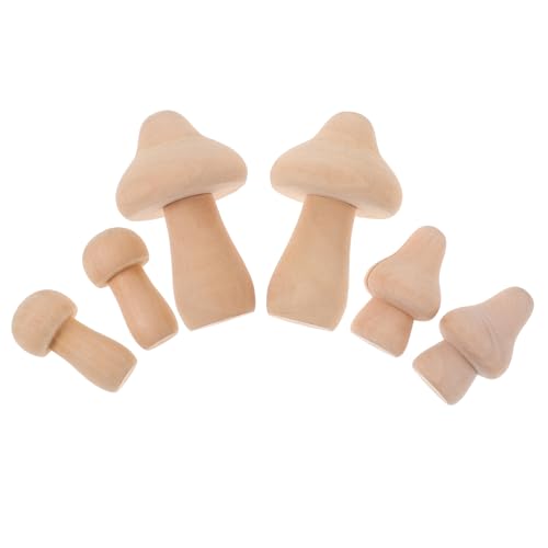 CIMAXIC 6 Stück Teiliges Unbehandelter Holzpilze Diy Dekofiguren für Malprojekte für Partys und Heimdekoration für Holzkunst und Bastelarbeiten CIMAXIC 6 Stück Teiliges Unbehandelter Holzpilze Diy Dekofiguren für Malprojekte für Partys und Heimdekoration für Holzkunst und Bastelarbeiten von CIMAXIC