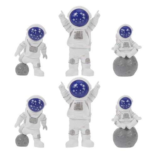 CIMAXIC 6 stücke Mini Astronaut Kuchen Topper -Themen Harz Figuren Für Kinder Geburtstag Party Weltraum Dekorationen Desktop Ornament CIMAXIC 6 stücke Mini Astronaut Kuchen Topper -Themen Harz Figuren Für Kinder Geburtstag Party Weltraum Dekorationen Desktop Ornament von CIMAXIC