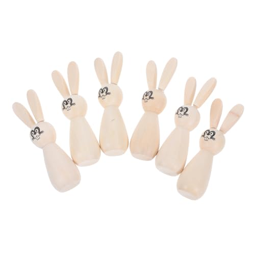 CIMAXIC 6Stücke Unvollendete Holzkaninchen Puppen Für Ostern DIY Bastelset Mit Natürlichem Holzfinish Und Bedruckten Augen Für Kreative Aktivitäten Von Kindern Und Erwachsenen CIMAXIC 6Stücke Unvollendete Holzkaninchen Puppen Für Ostern DIY Bastelset Mit Natürlichem Holzfinish Und Bedruckten Augen Für Kreative Aktivitäten Von Kindern Und Erwachsenen von CIMAXIC