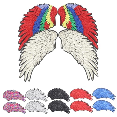 CIMAXIC 7 Paare Pailletten-Kleiderflicken Kleideraufkleber Stickereiflecken große Flecken Kleidungsstück Applikation Flügel Aufnäher für Kleidungsstücke Kleidung Accessoire Patch Polyester CIMAXIC 7 Paare Pailletten-Kleiderflicken Kleideraufkleber Stickereiflecken große Flecken Kleidungsstück Applikation Flügel Aufnäher für Kleidungsstücke Kleidung Accessoire Patch Polyester von CIMAXIC