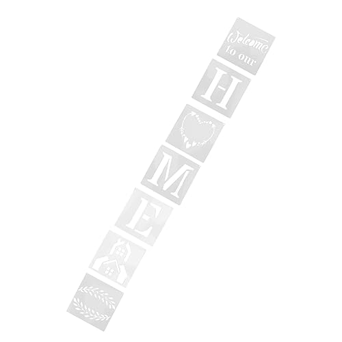 CIMAXIC 7 Stück Alphabet-Malvorlage ausmalbilder Kunsthandwerk Vorlage modern Brief Zeichen für Wand Manteldekor Wohnkultur Schablone Home-Vorlage Willkommensvorlage das Haustier Beige von CIMAXIC