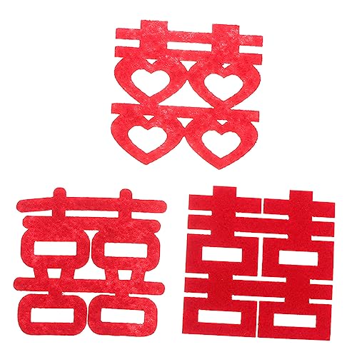 CIMAXIC 90 Stück Mini Handwurf Mini - Hochzeit Xi Konfetti Hochzeitstisch Hochzeitsaufkleber Für Gefälligkeiten Hochzeits-hi-aufkleber Hochzeits-hi- Hochzeit Schmücken Rot Vlies von CIMAXIC