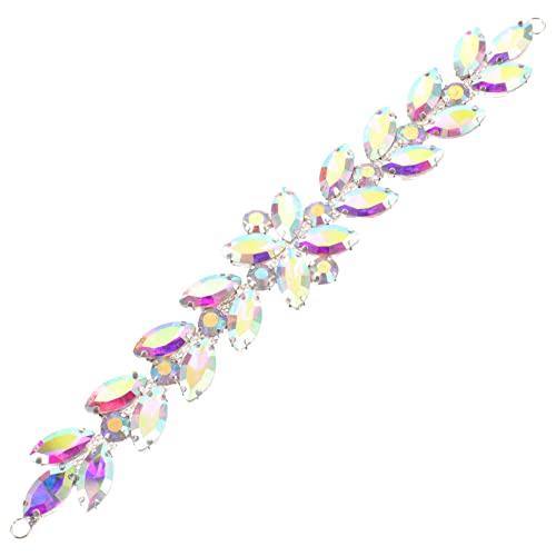 CIMAXIC Blumenkette aus Strass Hochzeitsdekorationen für Frauen Brautzubehör Hochzeitskleid haaraccessoires brautgürtel Hutflecken Schuhe dekorative Strass-Patches Silber- Colorful von CIMAXIC