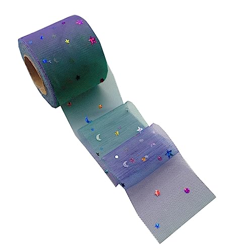 CIMAXIC Breites Handgemachtes DIY Mullband Lila Mit Pailletten Und Schmetterlingsmotiv Für Kopfschmuck Und Bekleidung Für Bastelprojekte Und Dekoration von CIMAXIC