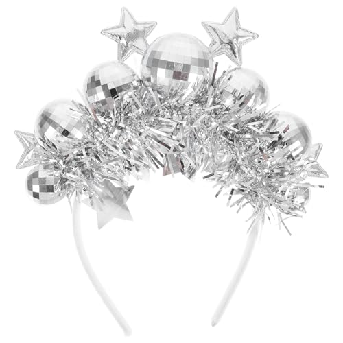 CIMAXIC Discokugel-Stirnband für Damen: Haarreif für Disco-Mottopartys mit Stern und Lametta – Urlaubs-Kopfbedeckung für Frauen und Mädchen – Kostümzubehör für Silvester CIMAXIC Discokugel-Stirnband für Damen: Haarreif für Disco-Mottopartys mit Stern und Lametta – Urlaubs-Kopfbedeckung für Frauen und Mädchen – Kostümzubehör für Silvester von CIMAXIC